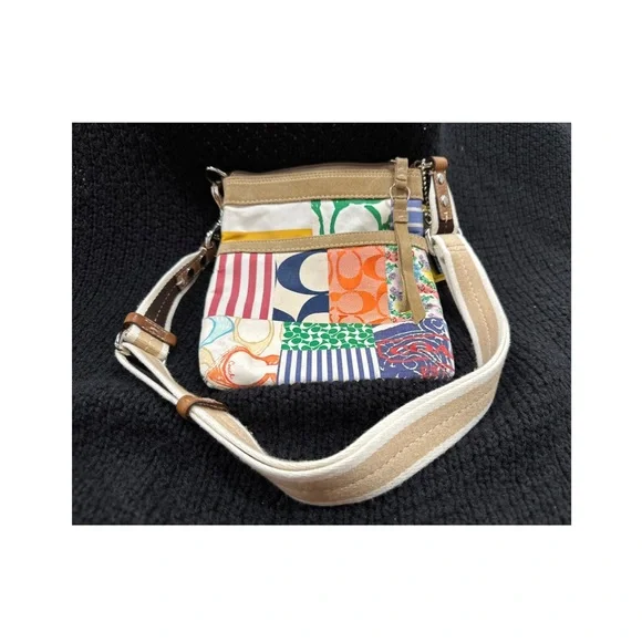 Colorful Coach Patchwork Crossbody Bag - Picture 3 of 8